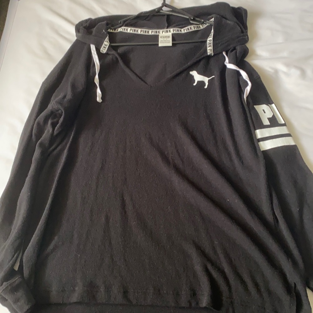 PINK knit pull over hoodie